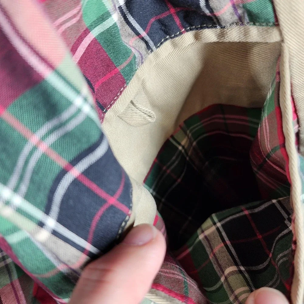 Vintage‎ Polo Ralph Lauren Harrington Jacket Mens 3X Khaki Plaid Lined Coat Y2K